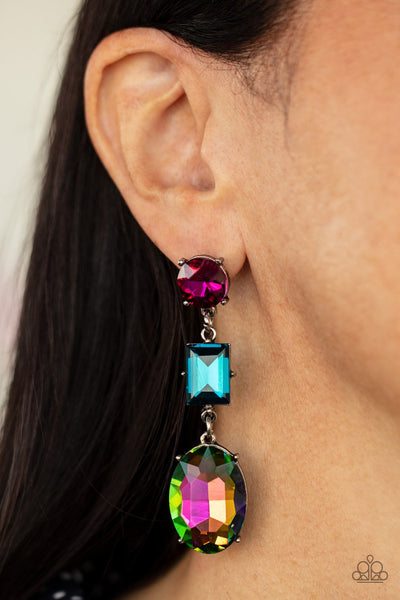 Paparazzi Extra Envious - Multi Post Earrings