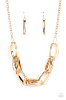 Paparazzi Fiercely Flexing -  Gold Necklace