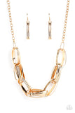 Paparazzi Fiercely Flexing -  Gold Necklace