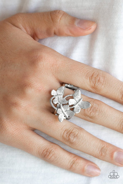 Paparazzi Full of Flutter - Silver Ring