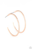 Paparazzi HOOP, Line, and Sinker - Rose Gold Hoop Earrings