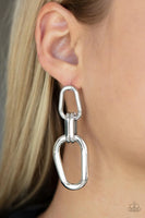 Paparazzi Harmonic Hardware - Silver Post Earrings