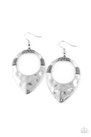 Paparazzi Instinctively Industrial - Silver Earrings