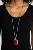 Paparazzi Let Your HEIR Down - Red Necklace