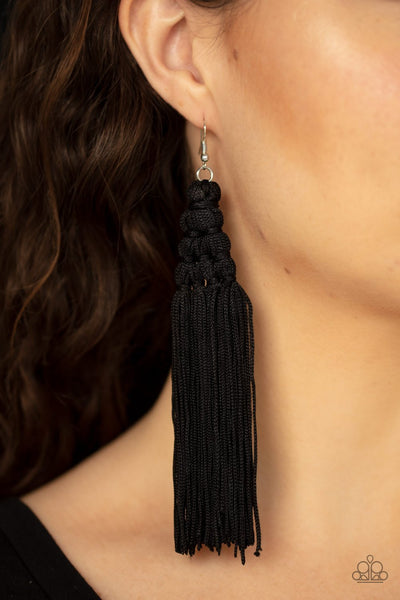 Paparazzi Magic Carpet Ride - Black Earrings