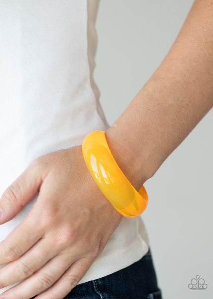 Paparazzi Major Material Girl - Orange Bracelet