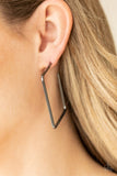 Paparazzi Material Girl Magic - Black Hoop Earrings