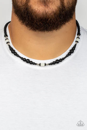 Paparazzi Stone Synchrony - White Urban Necklace