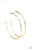 Paparazzi Out of Control Curves - Gold Hoop Earrings