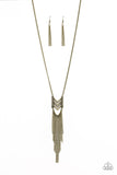 Paparazzi Point Taken - Brass Necklace
