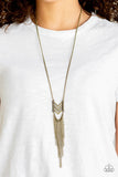 Paparazzi Point Taken - Brass Necklace