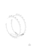 Paparazzi Radiant Ridges - Silver Hoop Earrings