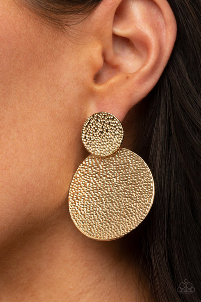 Paparazzi Refined Relic - Gold Post Earrings