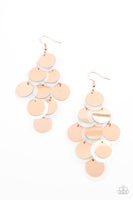 Paparazzi Sequin Seeker - Copper Earrings
