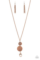 Paparazzi Shoulder to Shoulder - Copper Lanyard Necklace