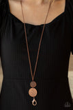 Paparazzi Shoulder to Shoulder - Copper Lanyard Necklace
