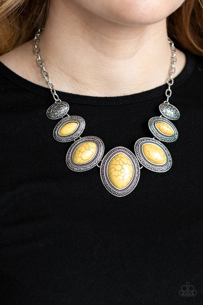 Paparazzi Sierra Serenity - Yellow Necklace