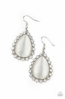 Paparazzi Teardrop Trendsetter - White Earrings