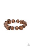 Paparazzi Timber Trendsetter -  Brown Wood Bracelet