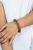 Paparazzi Timber Trendsetter -  Brown Wood Bracelet