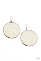 Paparazzi Wonderfully Woven - White Earrings