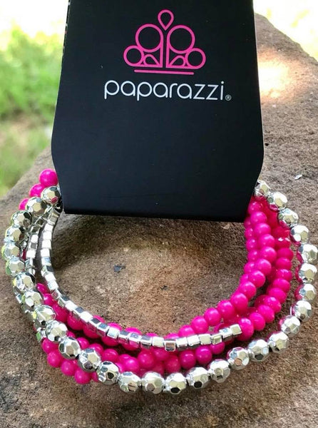 Paparazzi Colorfully Chromatic - Pink Bracelets