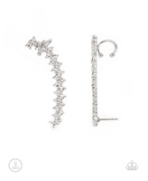 Paparazzi Let There Be LIGHTNING - White Post Crawler Earrings