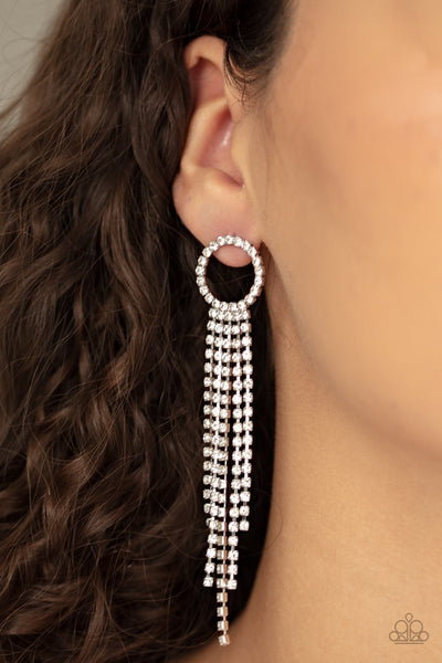 Paparazzi Endless Sheen - White Post Earrings