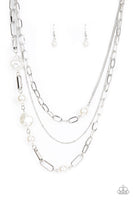Paparazzi Modern Innovation - White Necklace