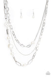 Paparazzi Modern Innovation - White Necklace