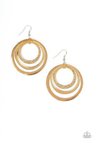 Paparazzi Tempting Texture - Gold Earrings