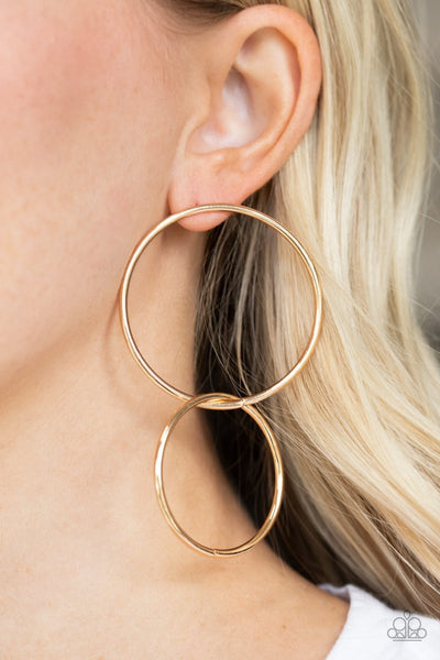 Paparazzi City Simplicity - Gold Earrings