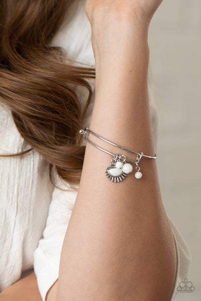 Paparazzi Mind, Body, and SOL - White Bracelet