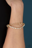 Paparazzi Glamour Grid - Gold Bracelet