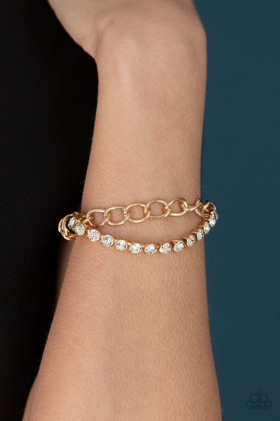 Paparazzi Glamour Grid - Gold Bracelet