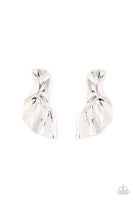 Paparazzi METAL-Physical Mood - Silver Post Earrings