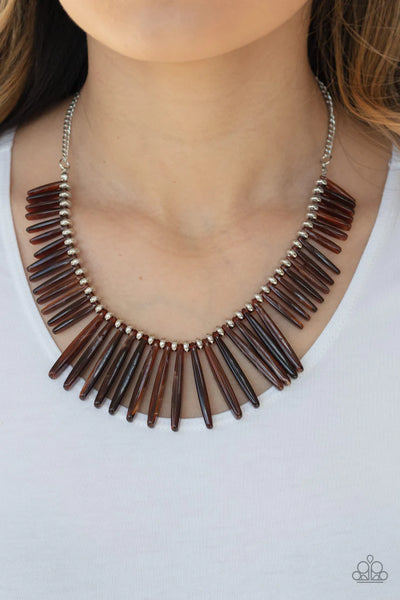 Paparazzi Out of My Element - Brown Necklace