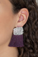Paparazzi Plume Bloom - Purple Post Earrings