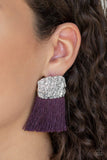 Paparazzi Plume Bloom - Purple Post Earrings