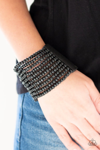 Paparazzi JAMAICAN Me Jam - Black Wooden Bracelet