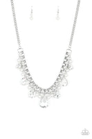 Paparazzi Knockout Queen - White Necklace