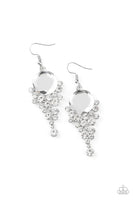 Paparazzi Elegantly Effervescent - White Earrings