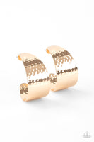 Paparazzi Flatten The Curve - Gold Hoop Earrings
