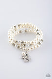 Paparazzi Mom Wow - White Bracelet