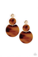 Paparazzi Miami Mariner – Gold Post Earrings