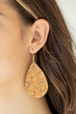 Paparazzi CORK It Over - Gold Earrings