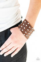 Paparazzi Sass Squad - Brown Wrap Bracelet