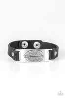 Paparazzi Take The LEAF - Black Wrap Bracelet
