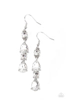Paparazzi Raise Your Glass to Glamorous - White Earrings