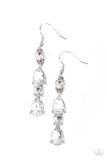 Paparazzi Raise Your Glass to Glamorous - White Earrings